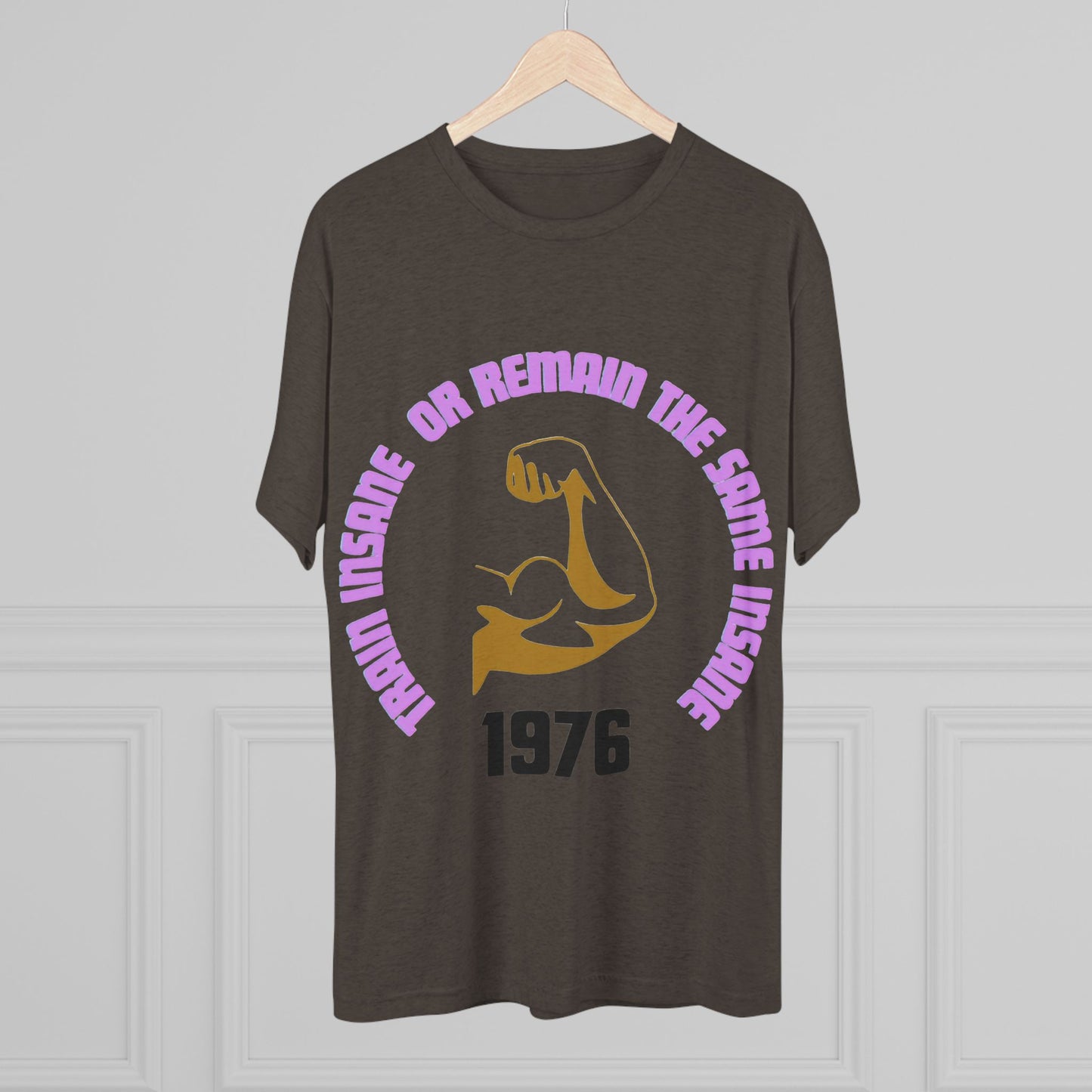 Inspirational Fitness Crew Tee | Train Insane Gym Shirt | Workout & Motivational Gift