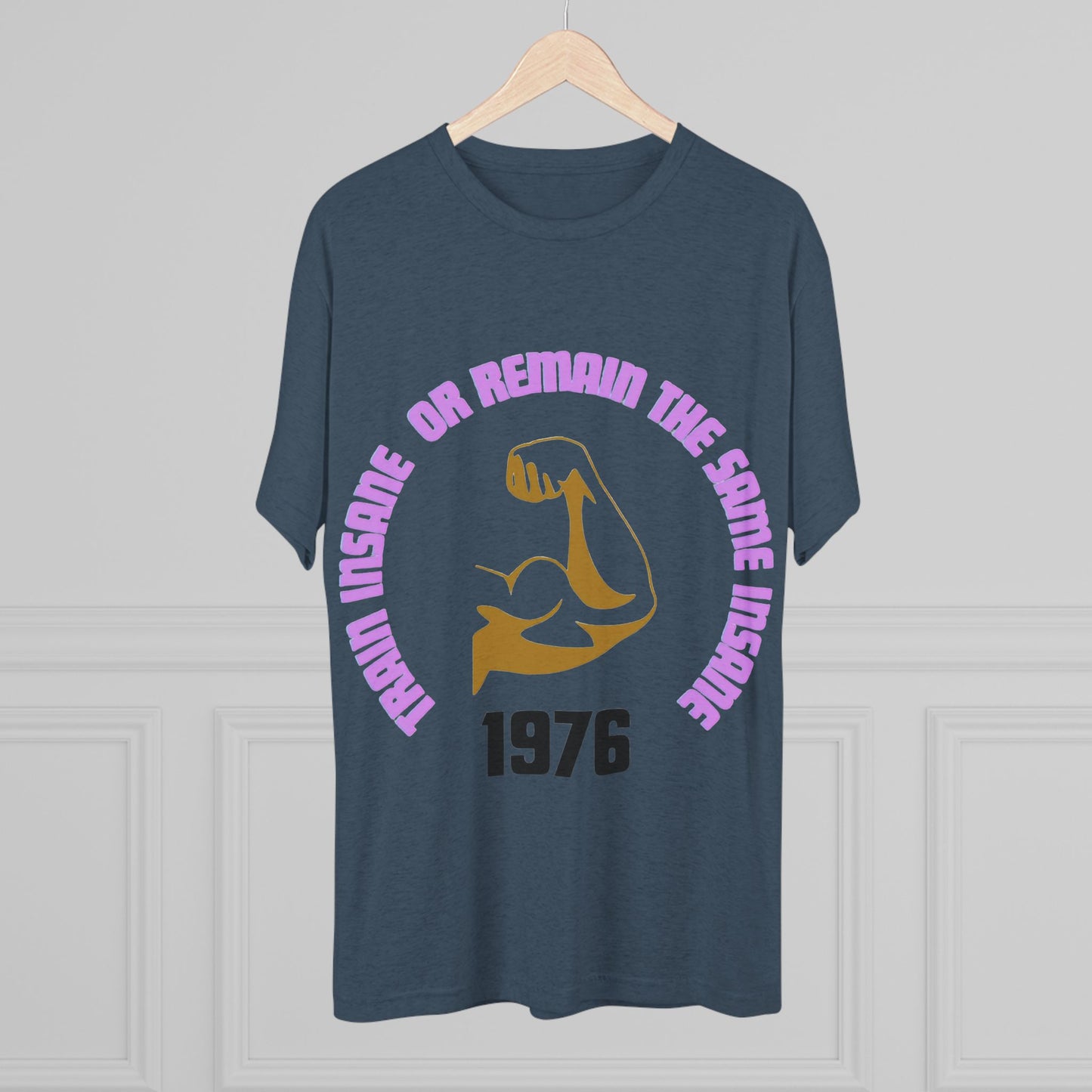 Inspirational Fitness Crew Tee | Train Insane Gym Shirt | Workout & Motivational Gift