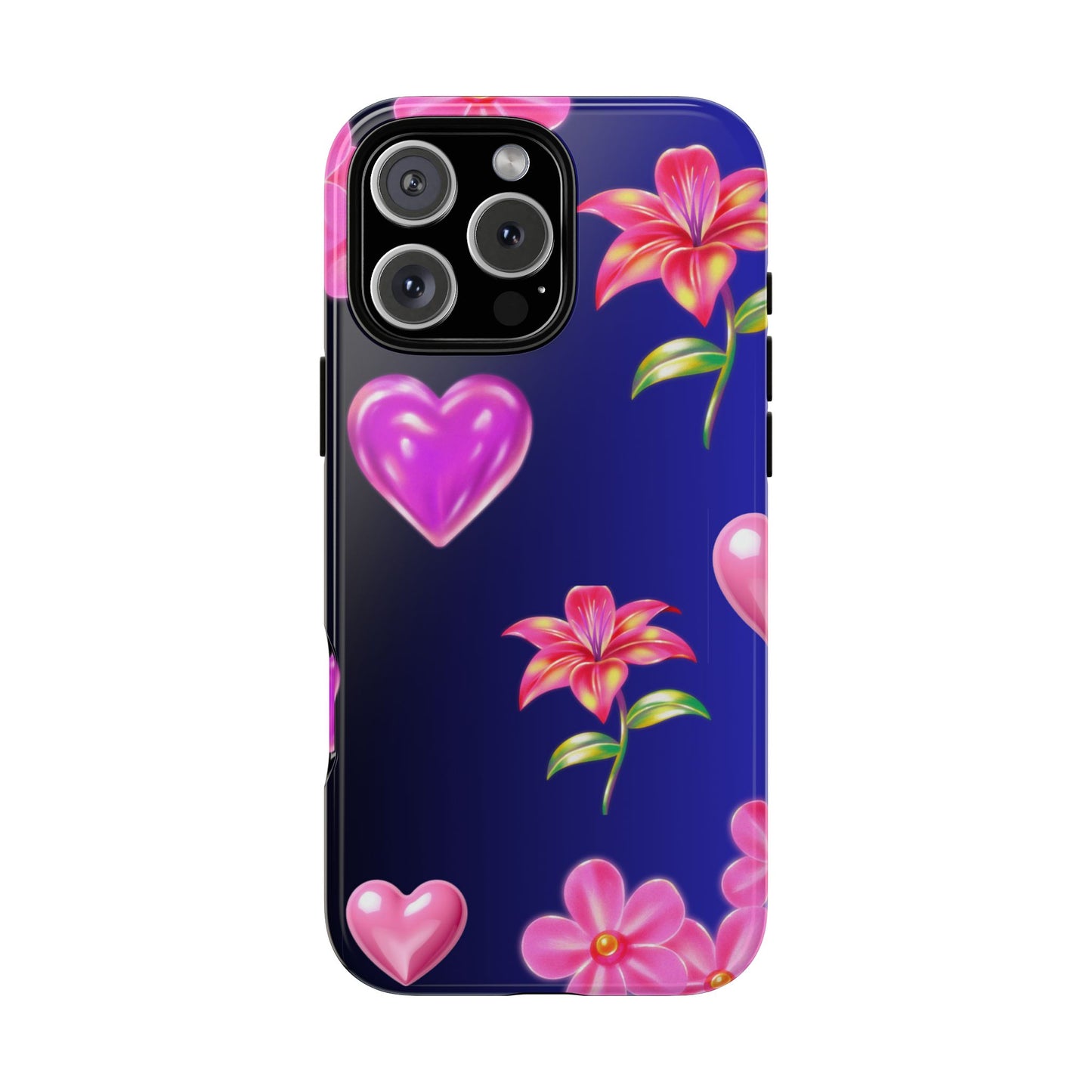 Flower Hearts Phone Case – Cute, Stylish & Protective Gift