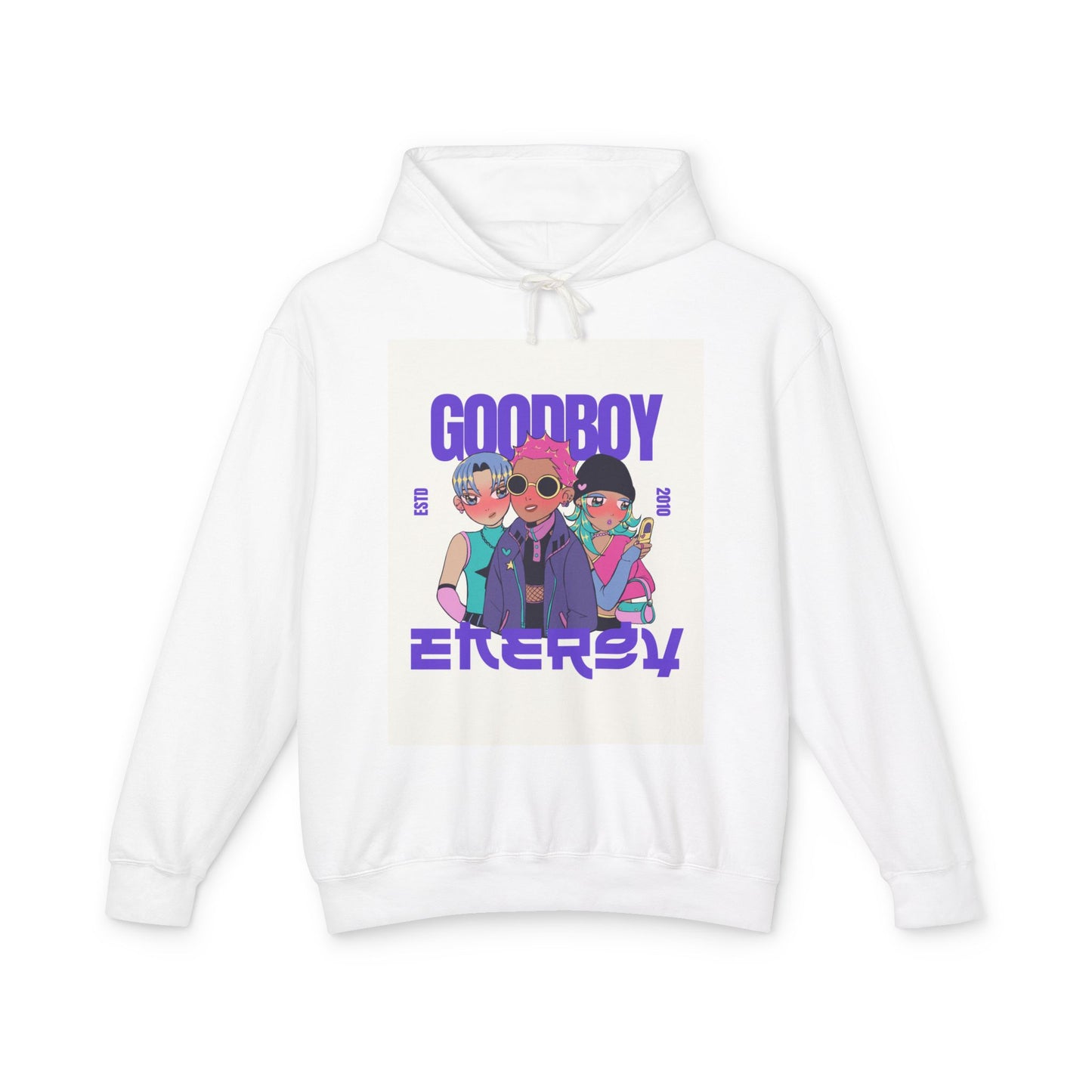 Unisex Lightweight Hooded Sweatshirt with Goodboy Energy Design, Casual Wear, Streetwear, Gift for Him/Her, Layering Piece