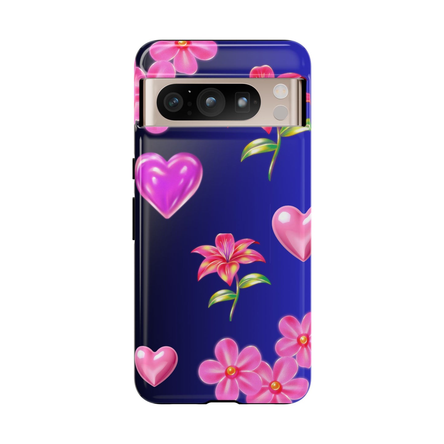 Flower Hearts Phone Case – Cute, Stylish & Protective Gift