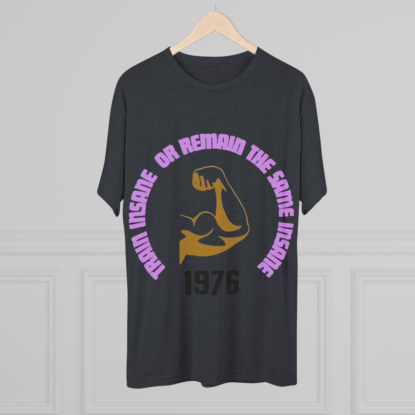 Inspirational Fitness Crew Tee | Train Insane Gym Shirt | Workout & Motivational Gift