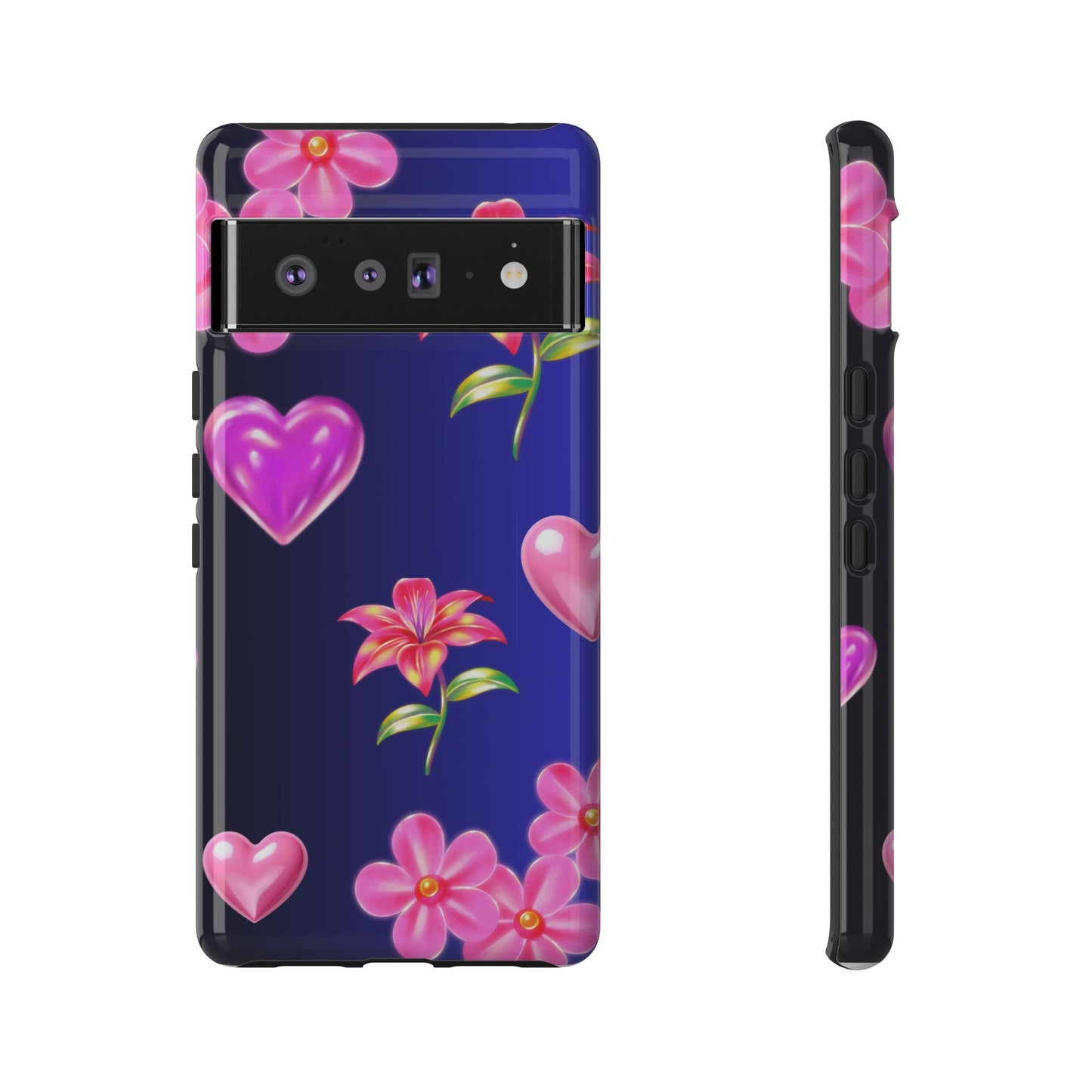 Flower Hearts Phone Case – Cute, Stylish & Protective Gift