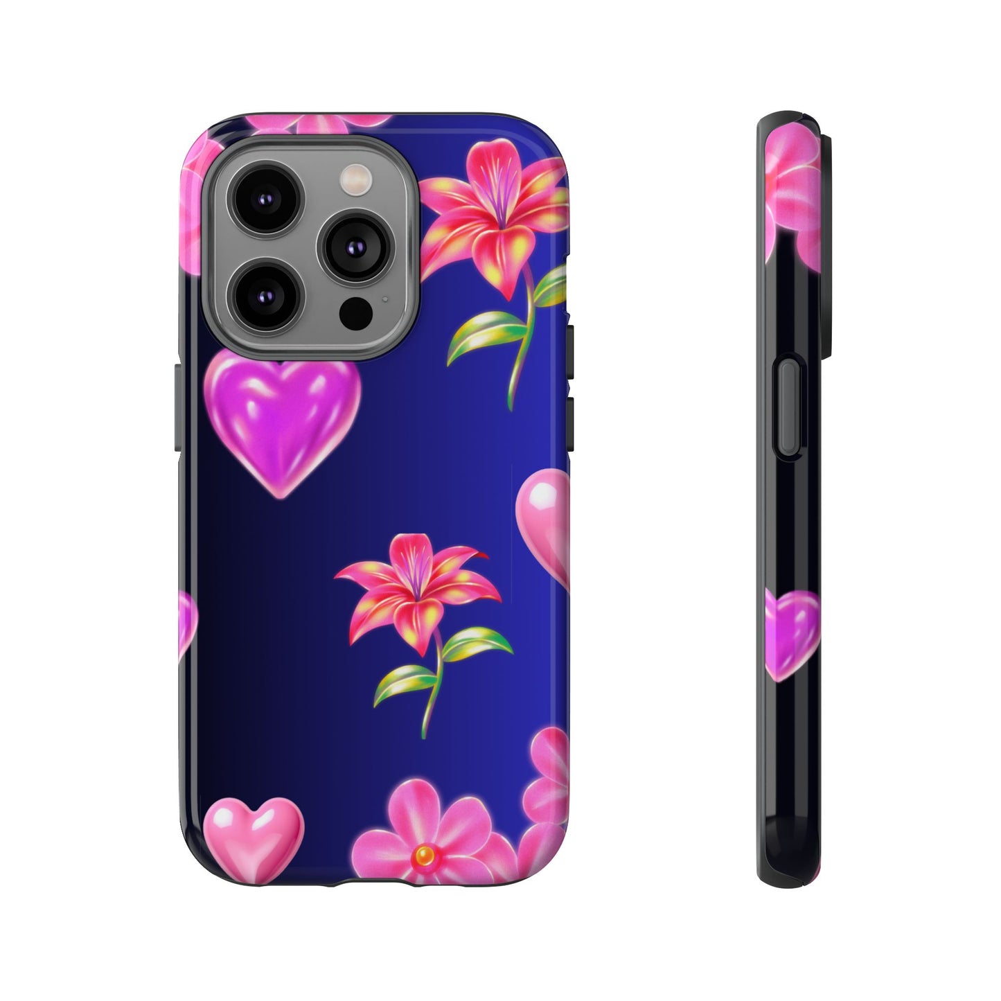 Flower Hearts Phone Case – Cute, Stylish & Protective Gift