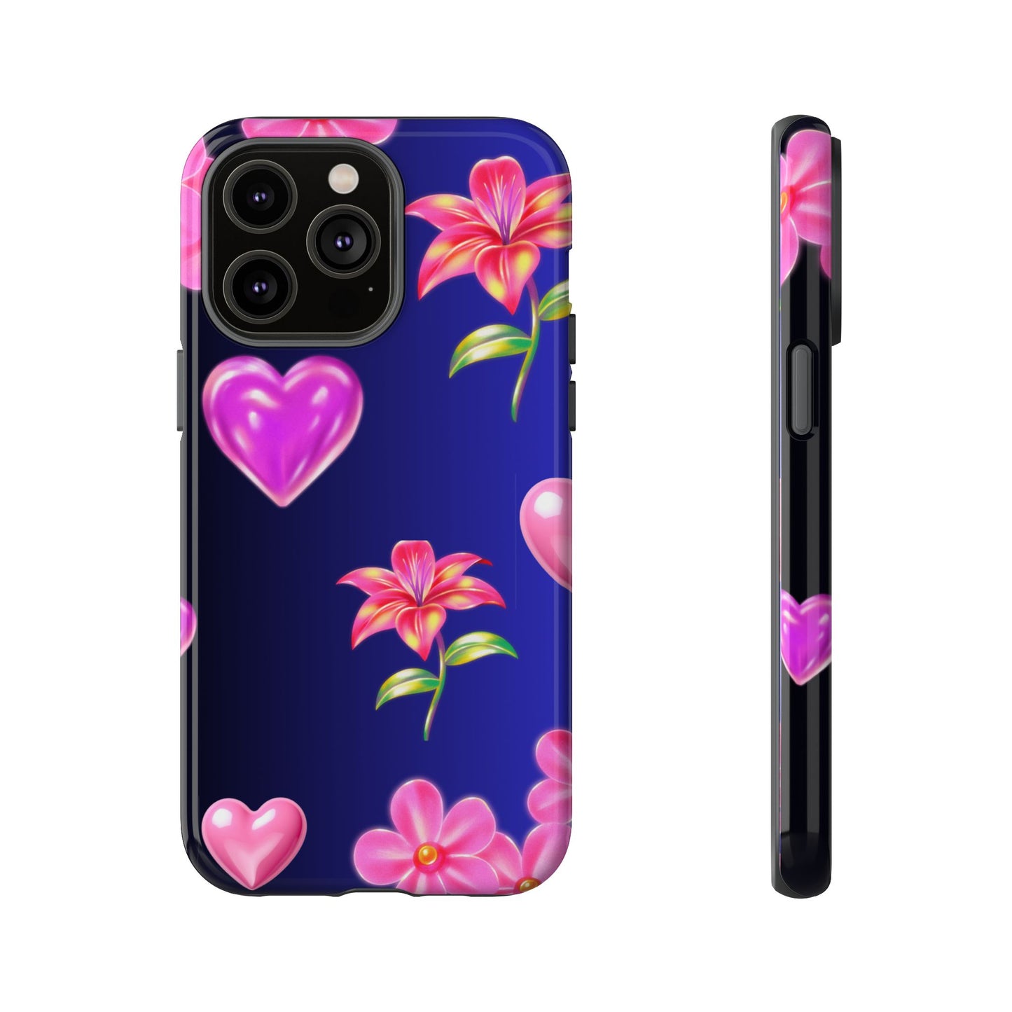 Flower Hearts Phone Case – Cute, Stylish & Protective Gift