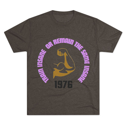 Inspirational Fitness Crew Tee | Train Insane Gym Shirt | Workout & Motivational Gift