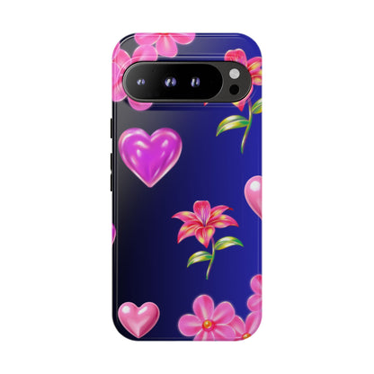 Flower Hearts Phone Case – Cute, Stylish & Protective Gift