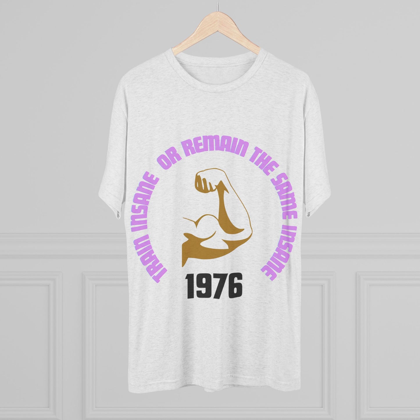 Inspirational Fitness Crew Tee | Train Insane Gym Shirt | Workout & Motivational Gift