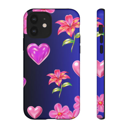 Flower Hearts Phone Case – Cute, Stylish & Protective Gift