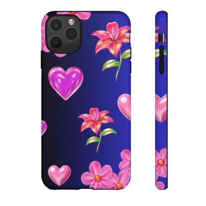 Flower Hearts Phone Case – Cute, Stylish & Protective Gift