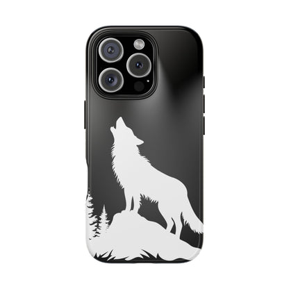 Wolf Howling Tough Phone Case | Wildlife Design | Nature Lover Gift