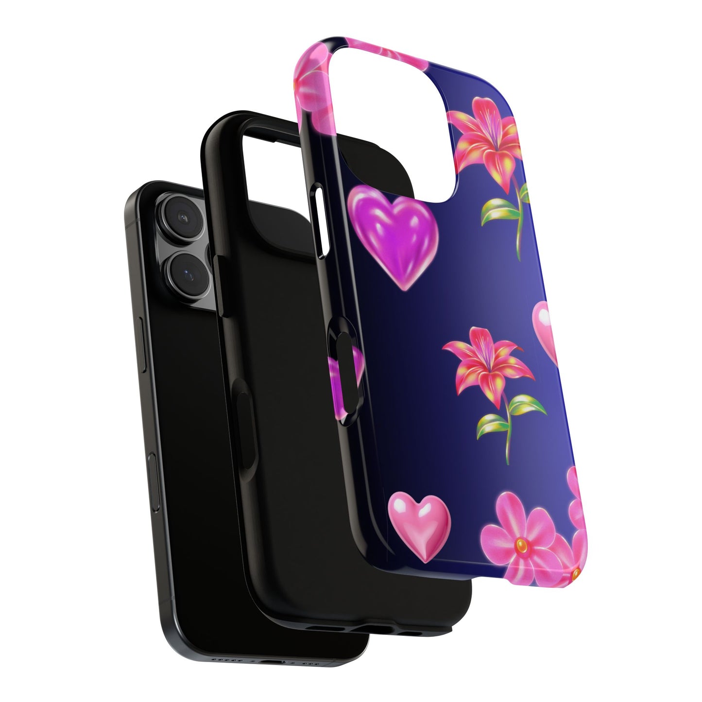 Flower Hearts Phone Case – Cute, Stylish & Protective Gift