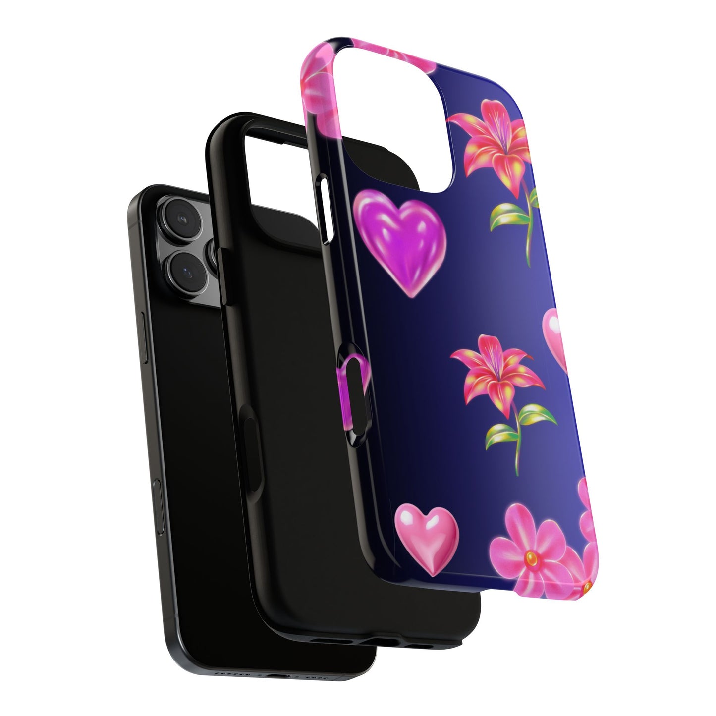 Flower Hearts Phone Case – Cute, Stylish & Protective Gift