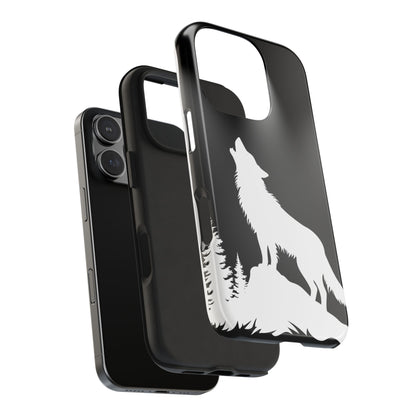 Wolf Howling Tough Phone Case | Wildlife Design | Nature Lover Gift
