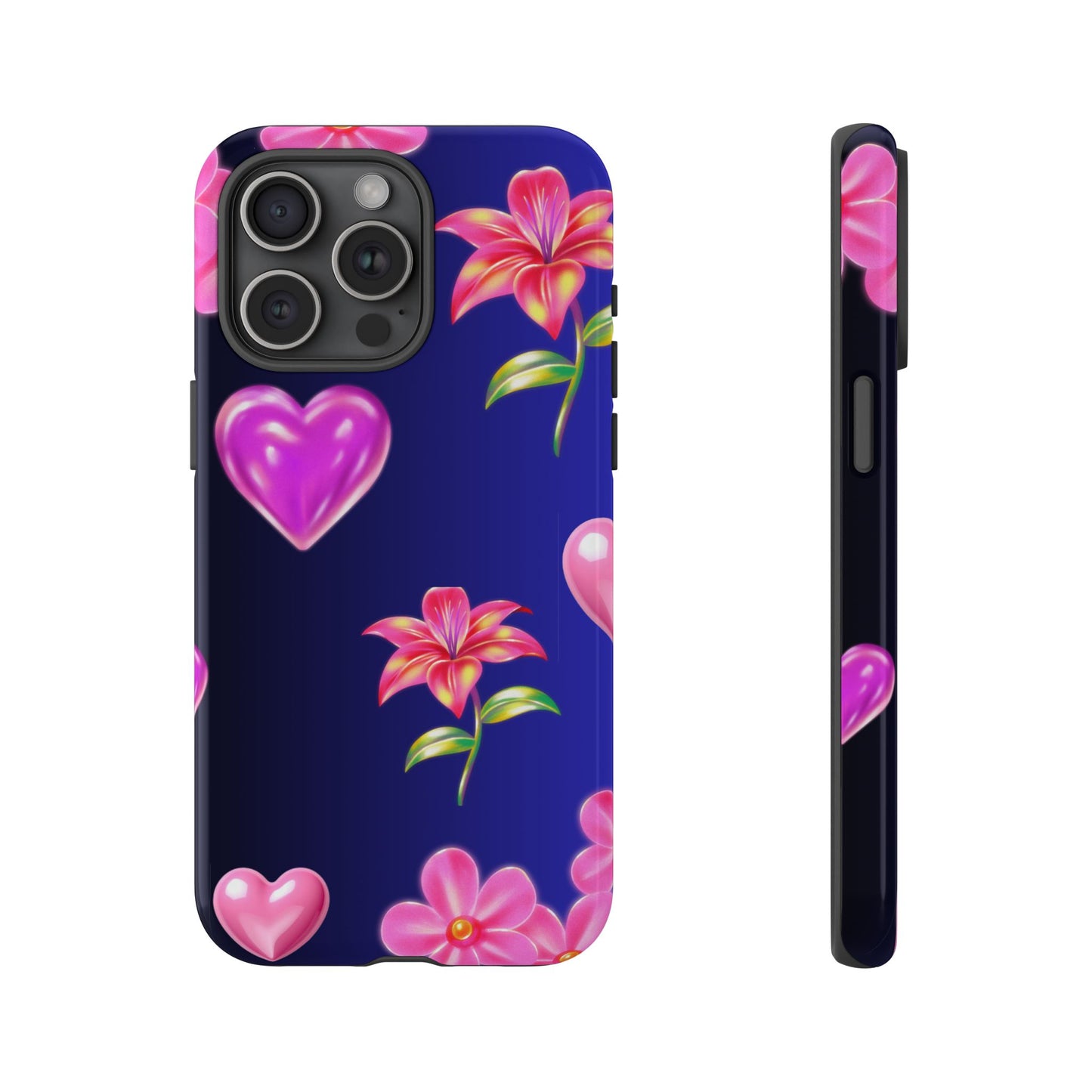 Flower Hearts Phone Case – Cute, Stylish & Protective Gift
