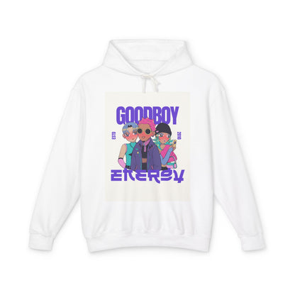Unisex Lightweight Hooded Sweatshirt with Goodboy Energy Design, Casual Wear, Streetwear, Gift for Him/Her, Layering Piece