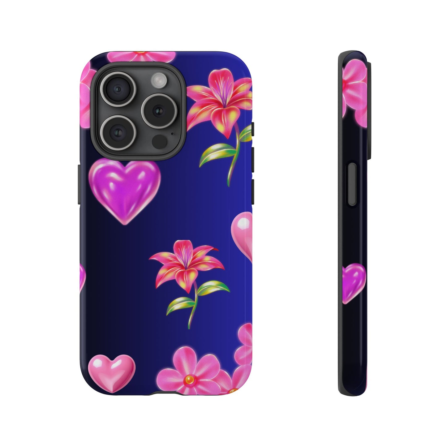 Flower Hearts Phone Case – Cute, Stylish & Protective Gift