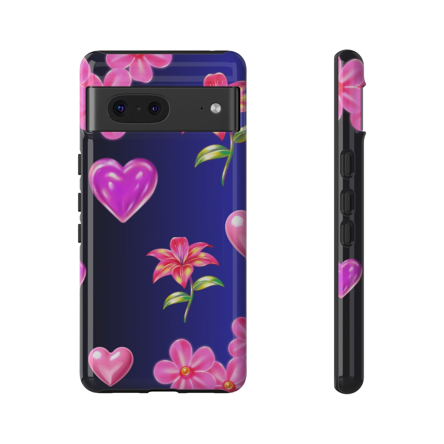 Flower Hearts Phone Case – Cute, Stylish & Protective Gift