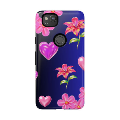 Flower Hearts Phone Case – Cute, Stylish & Protective Gift