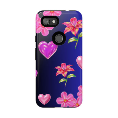 Flower Hearts Phone Case – Cute, Stylish & Protective Gift