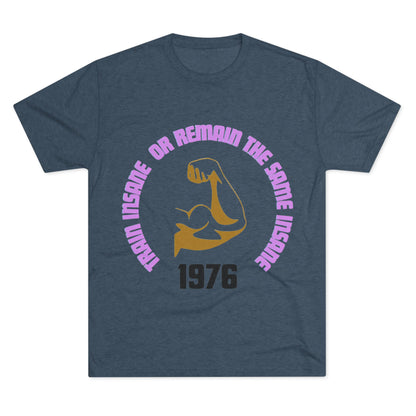Inspirational Fitness Crew Tee | Train Insane Gym Shirt | Workout & Motivational Gift