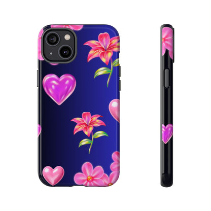 Flower Hearts Phone Case – Cute, Stylish & Protective Gift