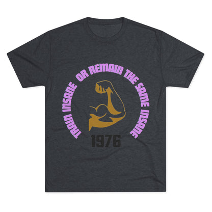 Inspirational Fitness Crew Tee | Train Insane Gym Shirt | Workout & Motivational Gift